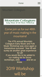 Mobile Screenshot of mountaincollegium.org
